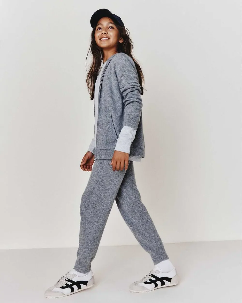 NWT Quince Washable Full Zip Hoodie & Washable Cashmere Jogger Set Gray 12